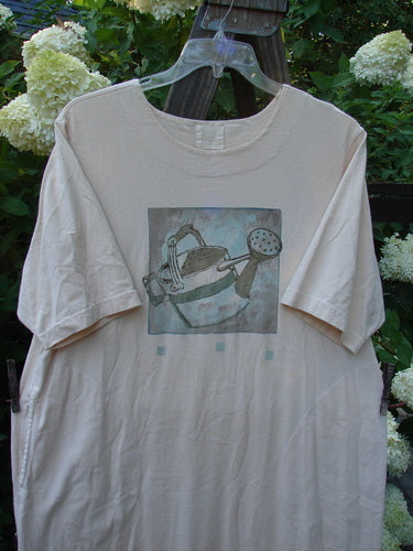 1999 Straight Dress Watering Can Natural Small Size 2: A t-shirt with a drawing of a watering can on it, part of the Spring Collection.