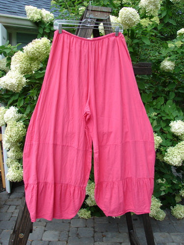 Barclay Batiste Meadow Pant Unpainted Flamingo Size 2: Featherweight cotton pant with elastic waistline, bellowing mid and lowers, gathered and flounced horizontal panels, and slightly narrowing lower leg seams. Perfect for spring or summer!