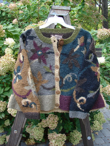 Tara Handknits Flounce Cardigan Sweater Curl Vine OSFA | Bluefishfinder.com