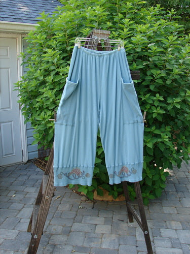 1995 Thermal Potter's Pant Paisley Watercolor Size 1 on clothes rack with oversized exterior pockets.