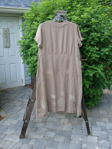 1999 Linen Breezy Day Dress Leaf Flower Riverbed Size 2 | Bluefishfinder.com