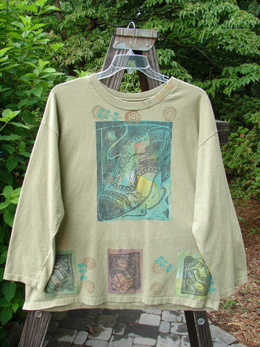 Image alt text: 1992 Long Sleeved Tee with Fancy Boot Paint on Swinger