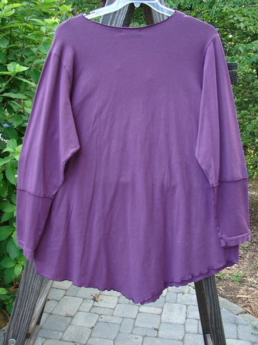 Barclay NWT Cotton Lycra Rib Sleeve Wedge Top Unpainted Red Plum Size 2 | Bluefishfinder.com