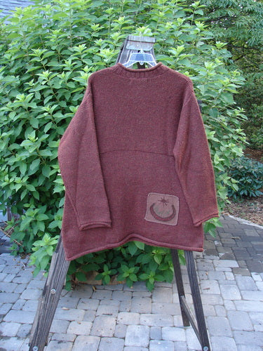 1998 Alpaca Simple Tunic Autumn Red Tweed OSFA | Bluefishfinder.com
