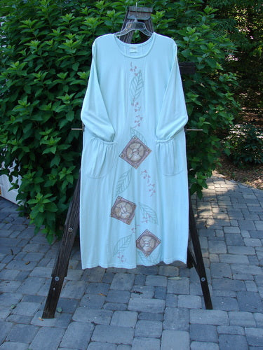 1999 Tea Time Dress Leaf Vine Mint Size 0 | Bluefishfinder.com