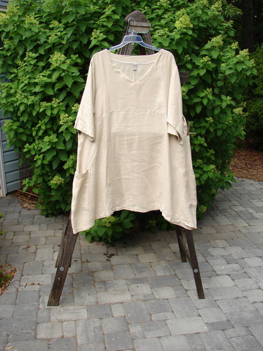 Image alt text: Barclay Linen Urchin Side Pocket Tunic Dress, size 2, on a clothes rack.