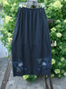 1997 Indra Skirt Florals Obsidian Size 2